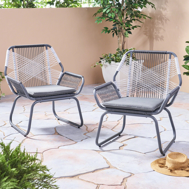 Assise club contemporaine avec structure en métal robuste et coussins d'eau - Élégante chaise longue - Revêtement de fabrication stable