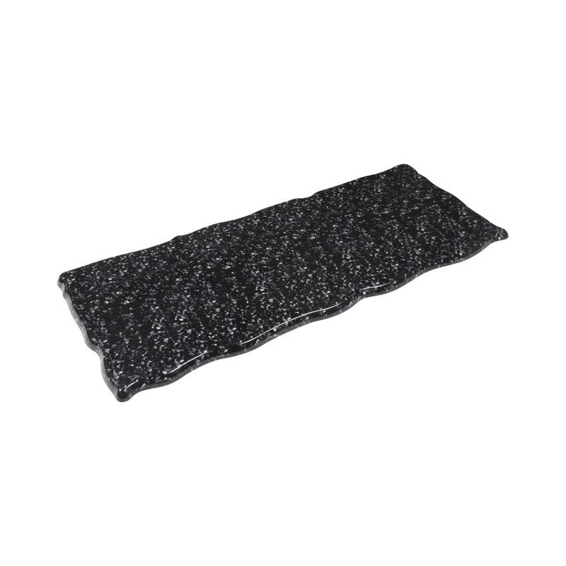 Elite Global Solutions Melamine Divided Serving Dish, Black Granite