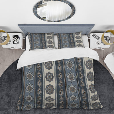 Grey Striped Pattern - Abstract Duvet Cover Set - Microfiber Polyester