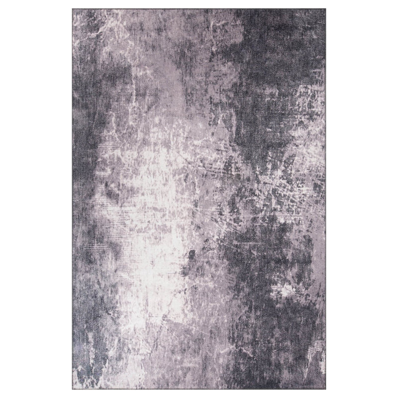 Luxurious Machine Washable Area Rug, 4.9 x 7.5 Feet, 100% Polyester, 1850 g/m², Pile Height: 0.2 inches | Eco-Friendly Recycled Poly Cotton Backing | Perfect for Living Room & Bedroom, Soft and Durable Design