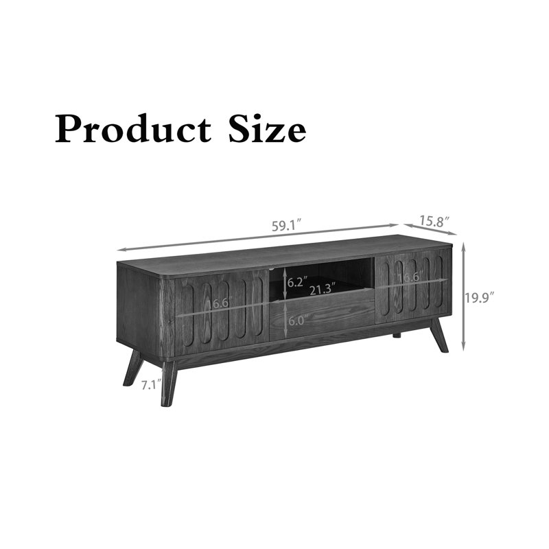 Wood Media Console