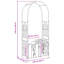 102cm W x 50cm D Steel Arbour-125281672