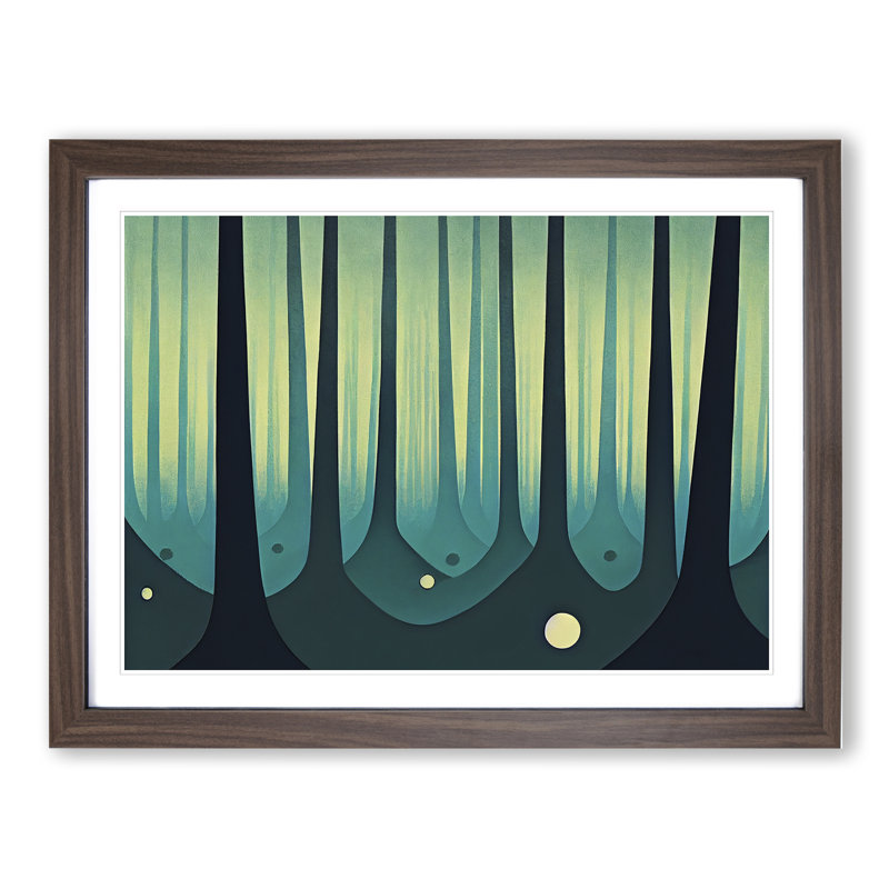 Extraordinary Forest - Single Picture Frame Painting, 34cm H x 46cm W x 2cm D, Walnut