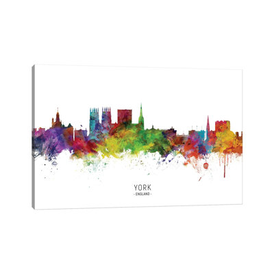 York England Skyline by Michael Tompsett - Wrapped Canvas Painting
