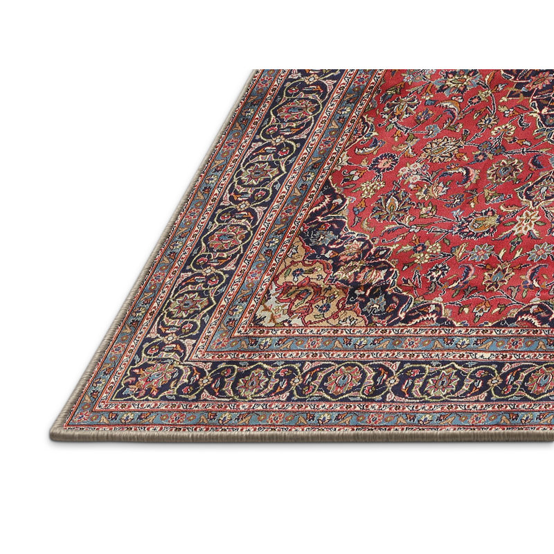 Tapis traditionnel rouge / bleu / beige Crenwick, Rectangle 7 pi x 10 pi
