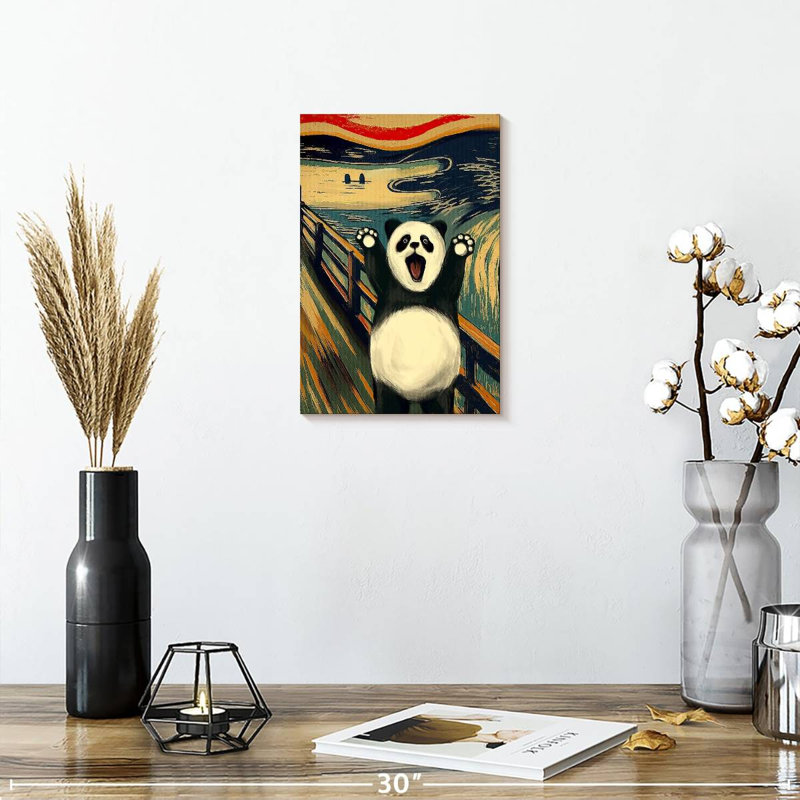 Brampt The Scream With Panda, 12" H x 8" W