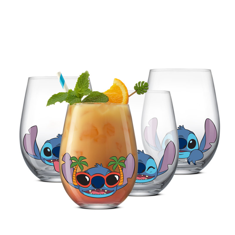 Lilo & Stitch Silly Sips Stemless Glass, 19oz set of 4