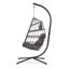 Fauteuil à œufs avec support Balancelle extérieure pliante en osier pour balcons de chambre à coucher avec coussins 350Lbs-129473094