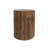 Eray Chairside End Table, 18 Inch Round Top, Brown Solid Mango Wood