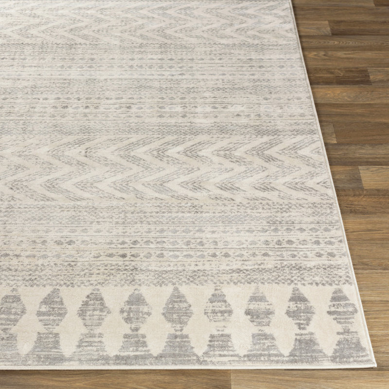 Grey/Off-White Rug, Rectangle 140 x 200cm