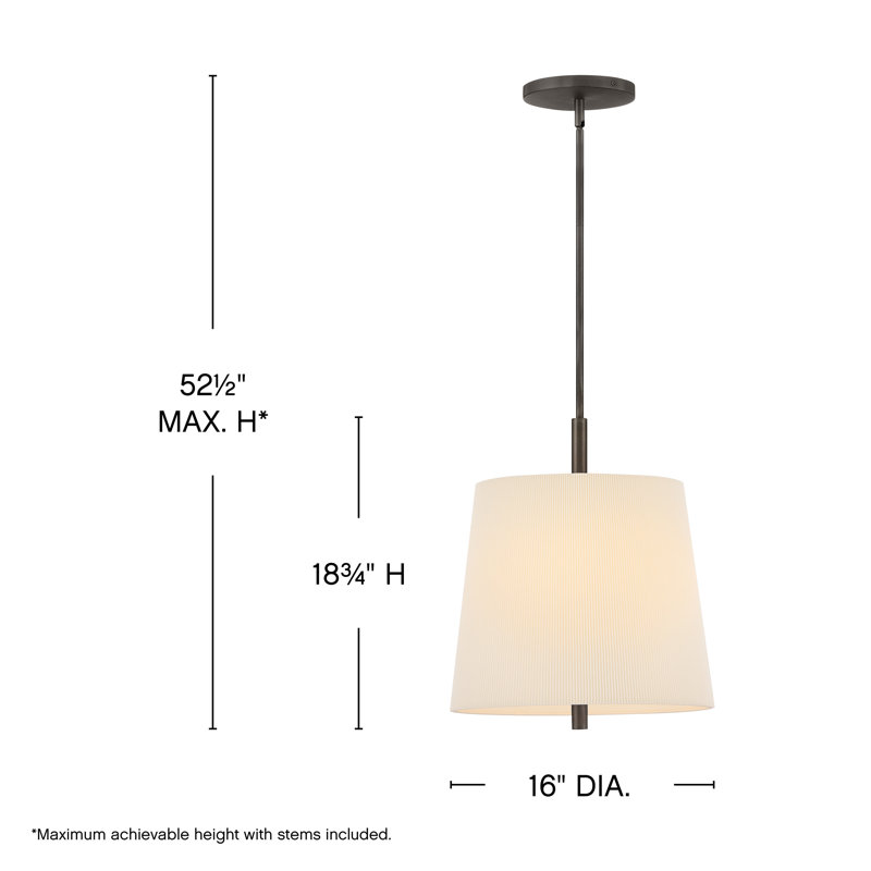 Grand luminaire suspendu Hinkley Clive, Bronze ardoise