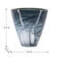 Vase en verre noir 9,3 x 4,7 x 9,3 po avec rebord doré