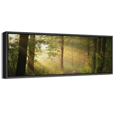 «Nature Landscape Enchanted Forest Sunrise», reproduction d'art sur toile