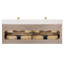 Meuble-lavabo double 60 po avec plateau Cristo-1470691775