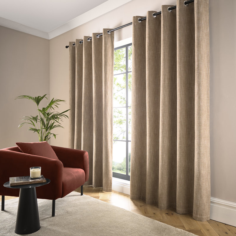 Boucle Chenille Blackout Curtain Panel Pair, 66" Width x 72" Drop (168 x 183cm)