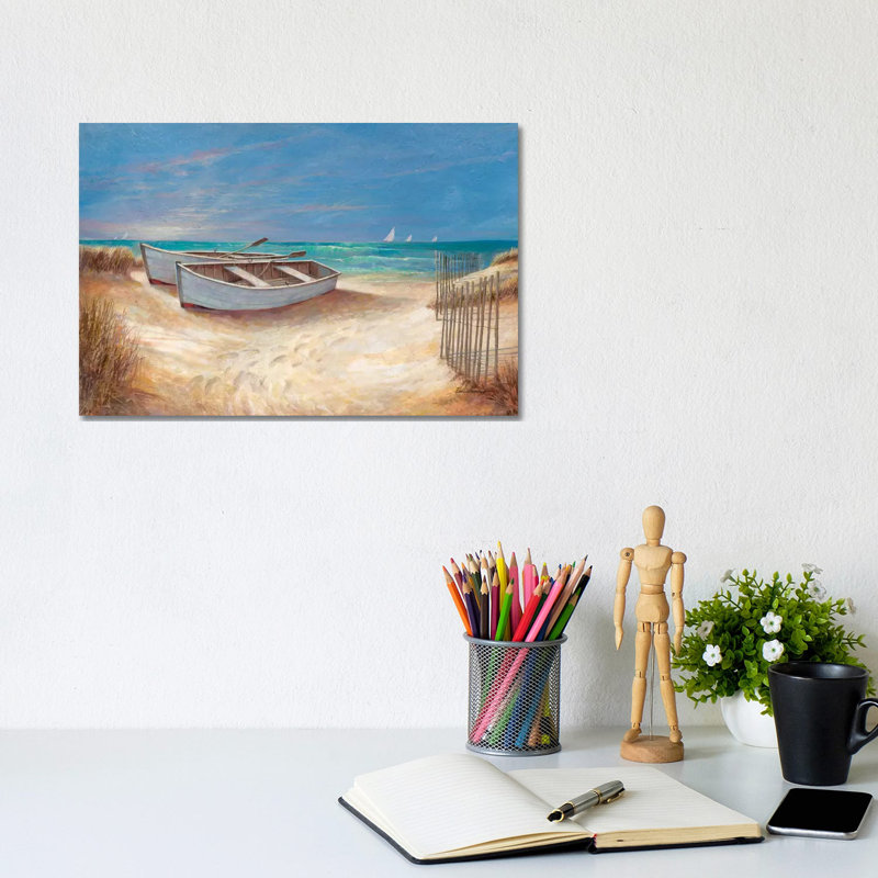Sands Of Time by Ruane Manning - Painting on Canvas, Wrapped Canvas, 20.32 cm H x 30.48 cm W
