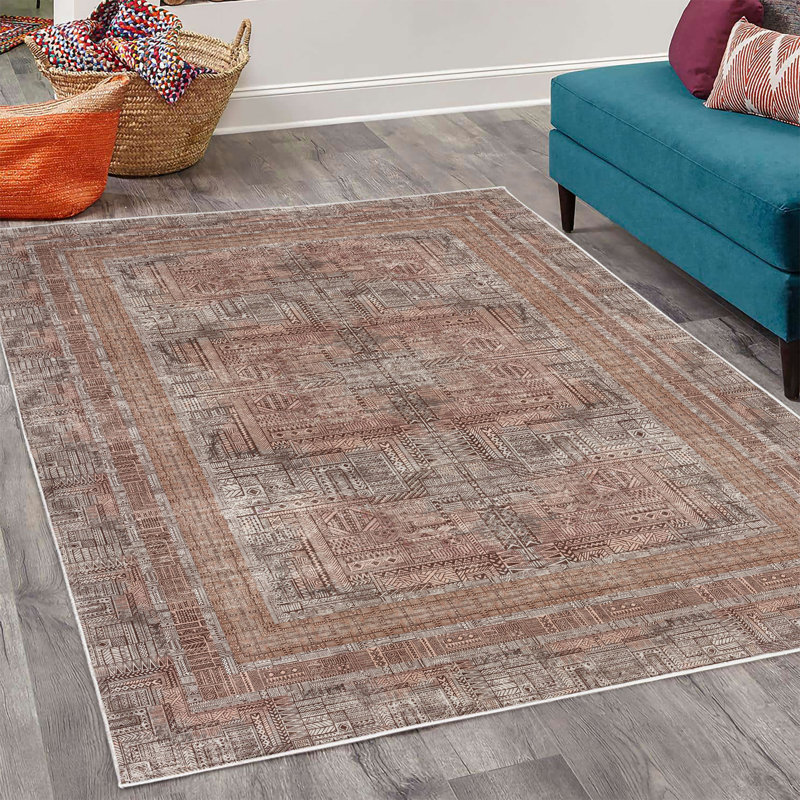 Tapis décoratif Tribal, Rectangle 4 pi x 5 pi 7 po