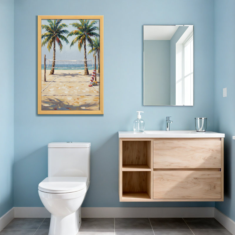 Serviette de plage Plants & Flowers Beach Volleyball Palm Trees, H 18 po x l 12 po, Toile tendue, Ne s’applique pas