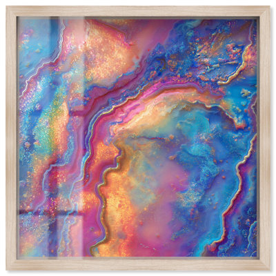 Spectre scintillant II «Shadowbox Print Colorful Abstracts» par Art Remedy