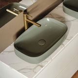 Fly 6540 Countertop (Vessel) Bathroom Sink in Matte Green