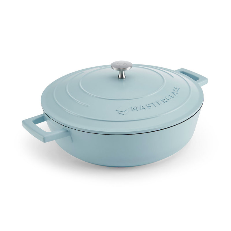 MasterClass Cast Aluminum Shallow Casserole 4L, Blue Sky