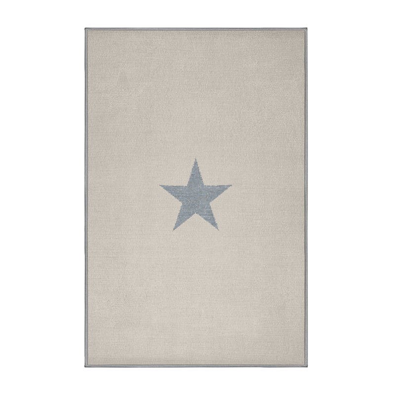 Soft Plush Fessler July 4Th Modern & Contemporary Abstract Area Rug in Gray – Gray Binding, 8x10