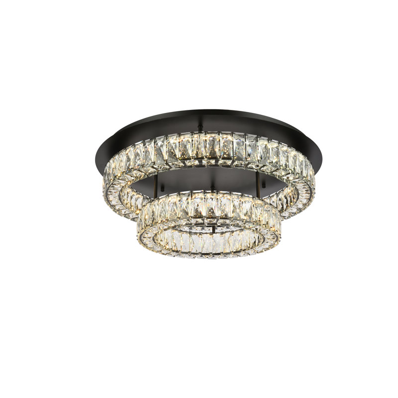 Plafonnier encastré à DEL 17,7 po Bodell, H 10 po x l 26 po x P 26 po, 31.5, Noir