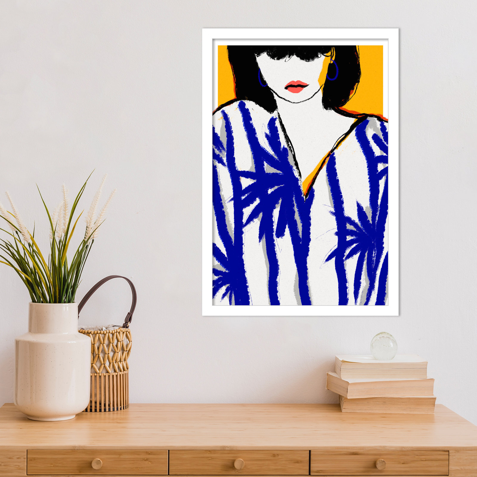Galya "Summer Memories" Print by Treechild, White, 21" H x 15" W