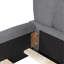 Queen Size Upholstered Platform Bed With Thick Fabric, Grounded Bed With Solid Frame, Grey