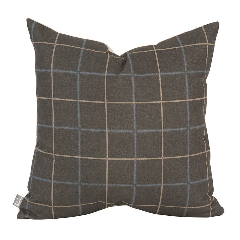 Coussin décoratif, 20 po x 20 po, Polyester, Gris ardoise