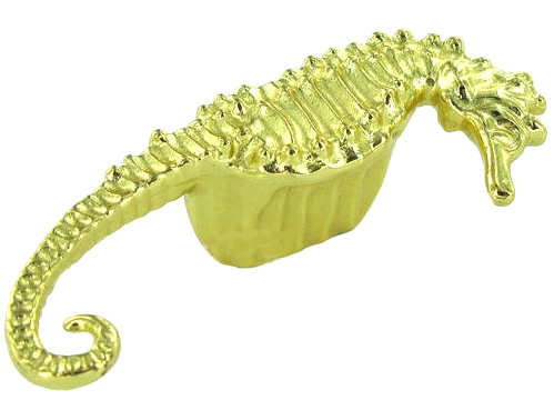 (Paquet de 5) Laiton poli avec hippocampe