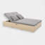 Chaise longue inclinable 80 po en osier avec coussins 80 po-497031392