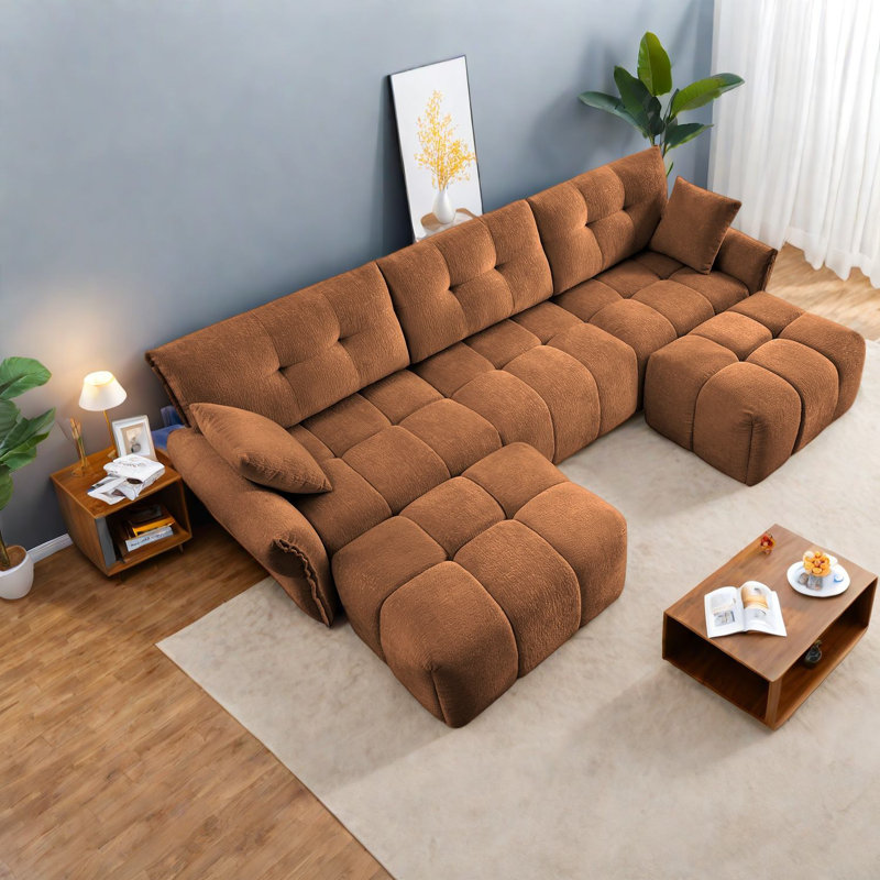 Elegant Chenille Sofas, Solid Wood Frame, Modern Design For Living Spaces