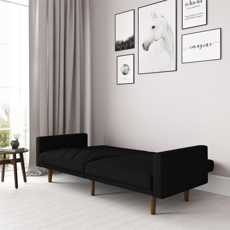 Kermit 3 Seater Linen Sleeper, Black