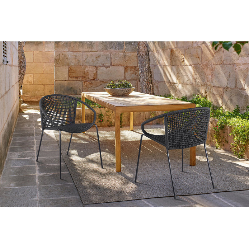 Chaise de salle à manger en acier empilable Snack