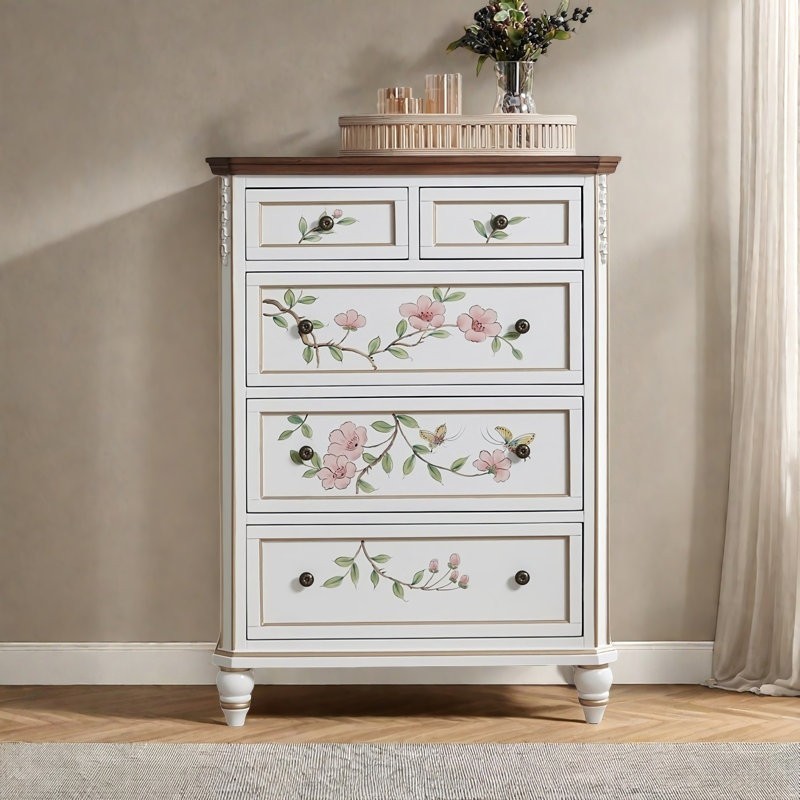 Simple Hand-Painted SolidWood Accent Chest