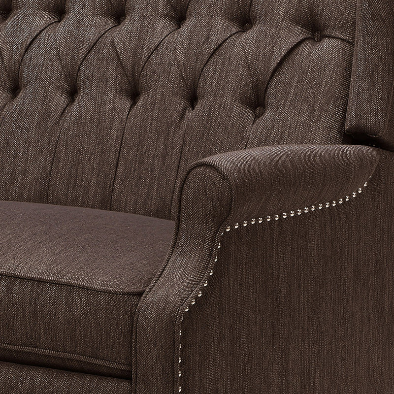 Fauteuil inclinable à un et demi siège, Brun