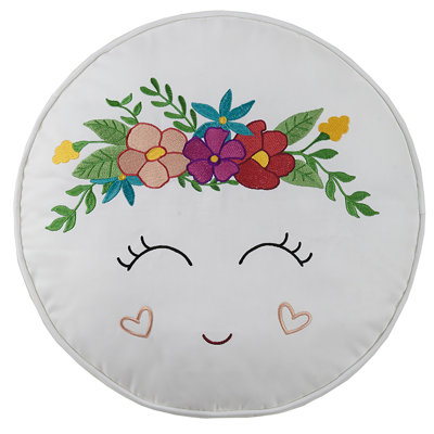 Coussin en coton Happy Face