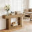 2-Tier Rustic Farmhouse Console Table with U-Shaped Base