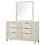 Commode blanche antique avec miroir