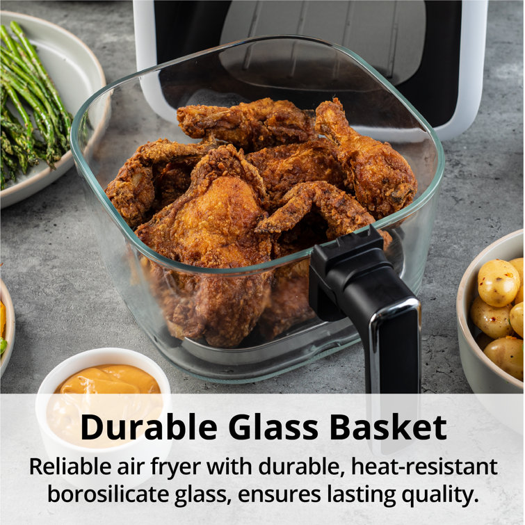 Aria Air Fryers Aria 4.7 liter Air Fryer Toxin-Free Durable Glass Design  and 8-In-1 Cooking Presets & Reviews