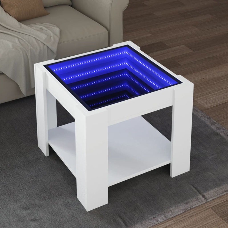 Damontray Coffee Table with Storage, White