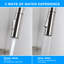 Robinet de cuisine pivotant à poignée simple et double jet en nickel brossé