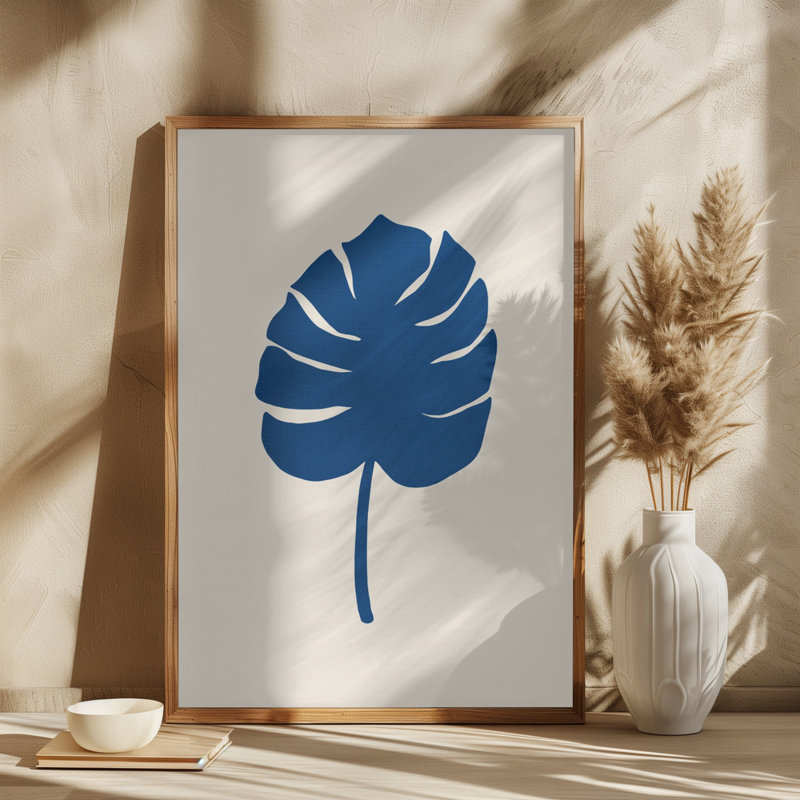 Monstera Canvas Canvas Print, Blue, 76.2 cm H x 50.8 cm W