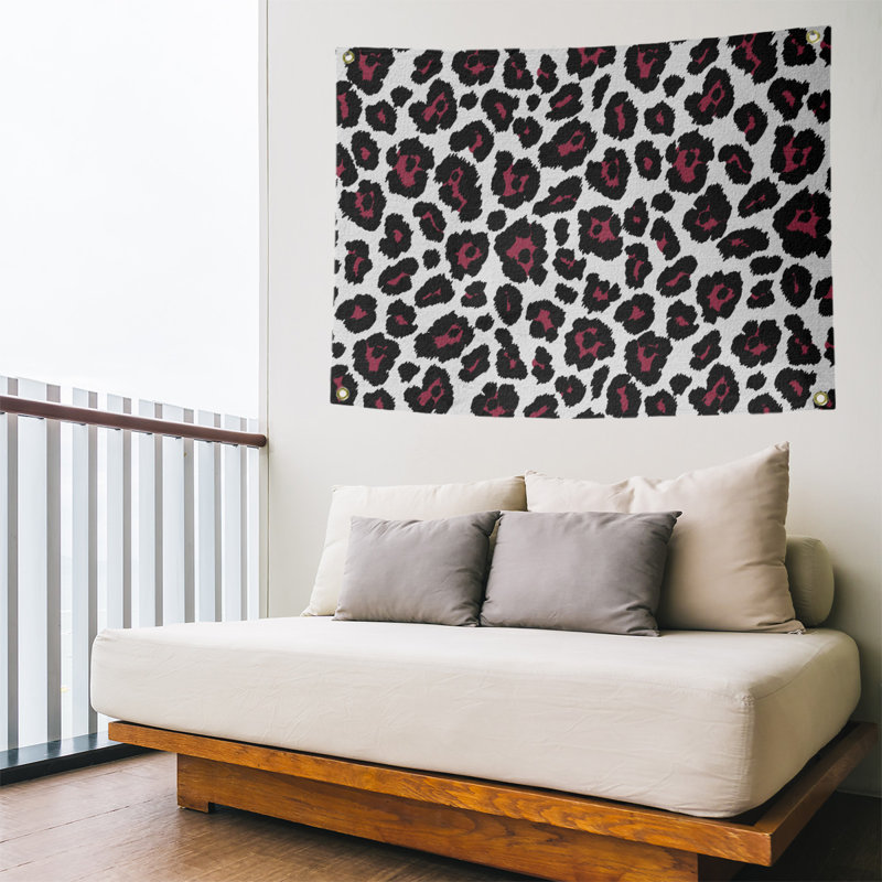 Tapisserie de polyester de football de l'Arizona, H 59 po x l 80 po, Blanc/noir/rouge