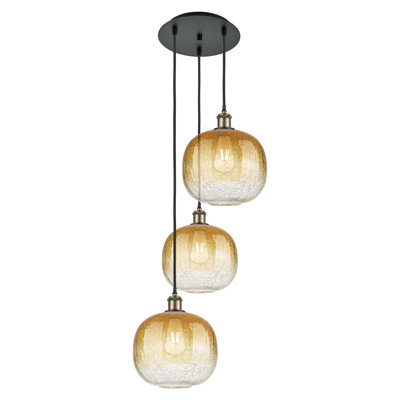 Ballston - Brookhaven Sphere - 3 Light 17" Cord Hung Multi Pendant