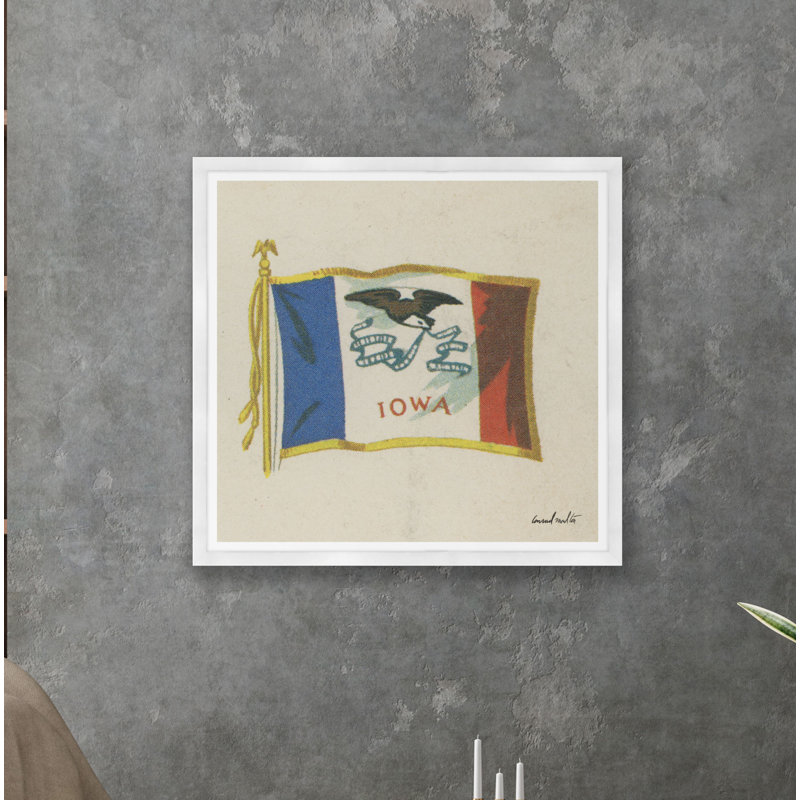 Iowa Print, White Framed