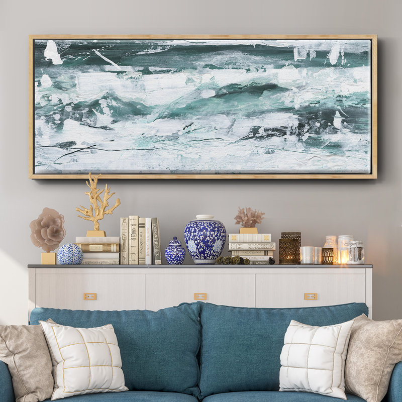 Misty Waves II- Framed Canvas