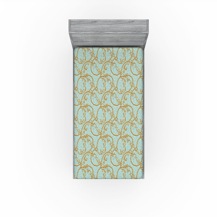 Drap-housse floral à branches Ambesonne