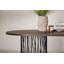 Stone Oval Dining Table - Black / Mocca Veneer